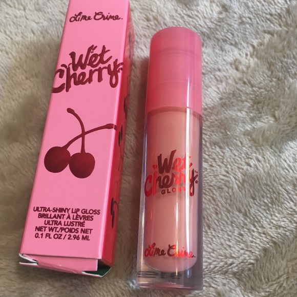 Lime Crime Wet Cherry Lipgloss Unripe Cherry BNIB - Picture 2 of 11